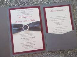 Grey And Burgundy Pocket Wedding Invitation Fall Rhinestone Etsy Wedding Invitations Champagne Burgundy And Grey Wedding Grey Wedding Invitations