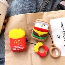 Doesn't come in new colors. Cute Burger Fries Popcorn Food Cartoon Apple Airpod Case Wireless Headphone Earphone Charging Cover Silicone Holder Storage Ka Cute Ipod Cases Case Airpod Case
