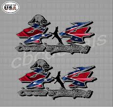Maybe you would like to learn more about one of these? Coon Hunter Confederate Rebel Flag 4 4 Truck Bed Vinyl Decal Sticker Set Of 2 Size 14 X 7 Country Boy Customs Store