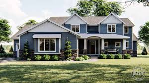 Craftsman house plans can range from an affordable bungalow to a spacious two story floor plan, but are almost always designed to be informal, warm and inviting. 1 5 Story Craftsman House Plans Malone