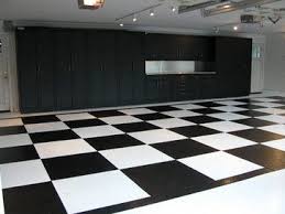 Powder Coated Steel Cabinets Epoxy Checker Board Floor Contemporary Garage And Shed Garage Floor Flooring Vinyl Garage Flooring