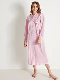 Chemise de nuit et robe de chambre. Chemise De Nuit Manches Longues Lingerelle Femme Daxon