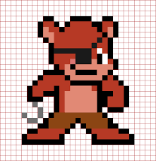 Foxy The Pirate Fnaf Minecraft Pixel Art Pixel Art