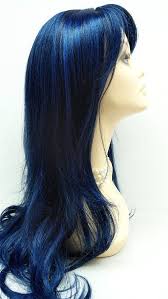 Black And Blue Wig Long 26 Inch Wavy Dark Midnight Blue Wig Anime Cosplay Wig Wavy With Bangs 14 102 Cara Mblue Frontal Hairstyles Hair Styles Wigs