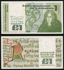 1978 Central Bank Of Ireland One Pound Banknote Pick Number 70b Crisp Uncirculated Currency Note Bank Notes Currency Note Money Design