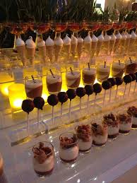 Whatever the reason, these miniature treats deliver! Miniature Desserts Display Candy Buffets Pinterest Dessert Display Wedding Catering Wedding Food Drink