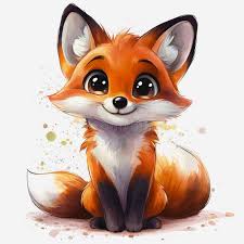 Adorable Forest Fox Cartoon ...
