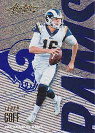 2018 Absolute Spectrum Blue 52 Jared Goff Football Card In 2021 Football Card Jared Goff Nfl Football Cards