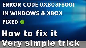 How Fix Error Code 0x803f8001 For Windows And Xbox Beta Pc Games Apps Youtube