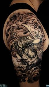 Black And White Half Sleeve Tattoos For Men 15 Meaningful Samurai Tattoo Designs For Men Styles At Life Cool Shoulder Tattoos Half Sleeve Tattoos For Guys Tattoo Sleeve Men