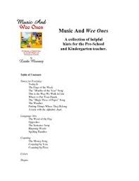 Music And Wee Ones Freebie Classroom Songs Help Teaching Basic Language
