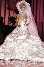 You can tell me i'm wrong, but that won't make you right. Christian Dior Fall 2004 Runway Pictures Galliano Wedding Dress Galliano Dior Worst Wedding Dress