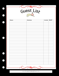 Wedding guest list template 10 free sample example format. Wedding Guest List Spreadsheet Templates At Allbusinesstemplates Com