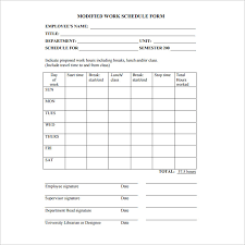 Fill, sign and download work schedule template online on handypdf.com 31 Daily Work Schedule Templates Free Pdf Excel Word Download