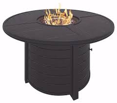 Steel ball on the top for lifting. Castle Island Round Fire Pit Table P414 Only 1 549 00 Houston Furniture Store