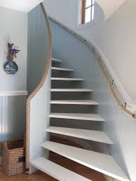 I did one recently for a friend from 2 oak newels cut from an old railway sleeper a. 29 Rope Railing Ideas Rope Railing Handrail Railing