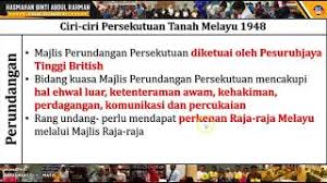 Perjanjian persekutuan tanah melayu telah ditandatangani pada 21 januari 1948 di king house dan diumumkan oleh kerajaan british. Ting 4 Bab 5 5 3 Ciri Ciri Persekutuan Tanah Melayu 1948 Youtube