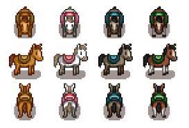 Improved Horses 4 Colors At Stardew Valley Nexus Mods And Community Stardew Valley Stardew Valley Farms Farm Layout