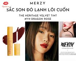 Son Merzy V19 Dragon Rose Màu Đỏ Lạnh Đẹp Nhất, Hot Hit Hàng Đầu