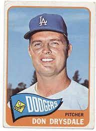 1965 topps card list & price guide. Amazon Com 1965 Topps 260 Don Drysdale Los Angeles Dodgers Mlb Baseball Card Ex Excellent Collectibles Fine Art