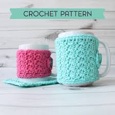 Here you will find the tutorials to get you started. Crochet Pattern Textured Mug Cozy And Coaster La Capitaine Crochete
