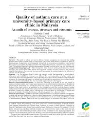 Review regularly response including medication effectiveness and side effects. Pdf Quality Of Asthma Care At A University Based Primary Care Clinic In Malaysia An Audit Of Process Structure And Outcomes