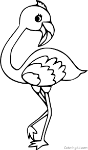 Top 20 bird coloring pages for preschoolers: Flamingo Coloring Pages Coloringall