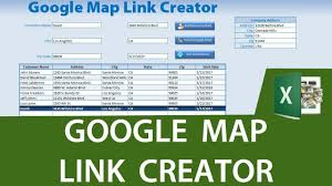 How To Create Google Map And Directions Link With Excel Maps And Directions Map Excel