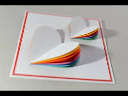 Diy pop up cards are so much fun to make. How To Make Valentine S Day Card Rainbow Heart Greeting Card Step By Step Kartka Na Walentynki Valentines Cards Heart Pop Up Card How To Make Greetings