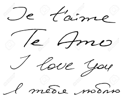 Before delving to cursive fonts, it is important to understand where they came from. I Love You Handwritten Cursive Phrase In 4 Variants On A Few Royalty Free Cliparts Vectors And Stock Illustration Image 114448739
