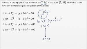 It shows all the important information at a glance: Circle Equations Harder Example Video Khan Academy