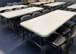 6ft Folding Tables For Rent In Nyc In 2020 Table Table And Chairs Table Clock