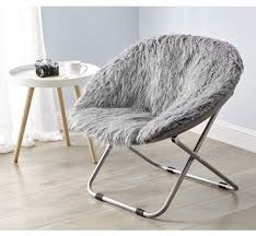 Dormco Faux Fur Moon Saucer Chair Multiple Colors Walmart Com Moon Chair Papasan Chair Chair