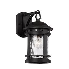 Bel Air Lighting Boardwalk 1 Light Black Outdoor Wall Lantern Sconce 40370 Bk The Home Depot