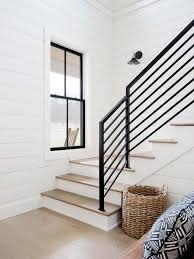 See more ideas about modern stair railing, stair railing, staircase design. All The Details On Our Industrial Metal Stair Railing Plank And Pillow