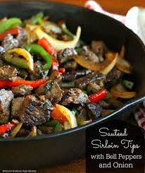 Sauteed Sirloin Tips With Bell Peppers And Onion Melissassouthernstylekitchen Com Cooking Recipes Stuffed Peppers Sirloin Tips