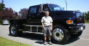 Custom Built Ford F800 Rv Hauler By Joe Vowles Victoria B C Canada Customised Trucks Ford Trucks Big Trucks