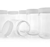 Pinnacle Mercantile Plastic Mason Jars - Screw on Ribbed Lid - 16 ounce-Set 6-Airtight Liner-Meal Prep Containers-Freezer Safe BPA Free