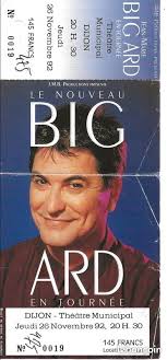 BIGARD Jean-Marie billet spectacle à DIJON en 1992