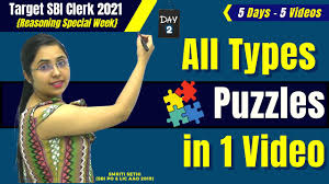 However, patterns of the puzzles vary year to year. All Types Of Puzzles In 1 Video Reasoning Special Week Day 2 Target Sbi Clerk 2021 Smriti Sethi Youtube