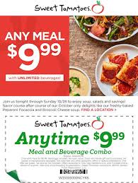 You may be able to dispute the purchase with your bank or credit card company, said the restaurant on its website. Sweet Tomatoes July 2021 Coupons And Promo Codes