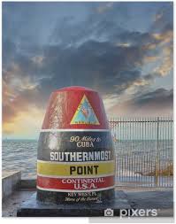 Although painted like a buoy, the monument is actually a very heavy piece of concrete storm drain. Southernmost Point Sign In Key West Florida Beautiful Seascape Poster Pixers We Live To Change