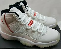 Jordan Retro 11 Red Black And White Nike Air Jordan Retro 11 Xi Gs Platinum Tint Red Black 378038 016 Size 6 5y Nike Basketballshoes Air Jordans Retro Jordan Retro Air Jordans