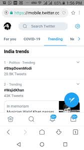 Bhavika On Twitter Trending At Number 1 Stepdownmodi It Is Duty Of Every Citizen To Remind Mr Modi That India Is Not His Personal Property He Must Step Down And At India's trending internet newspaper :