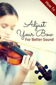 How To Adjust A Violin Bow For Better Sound Violin Bow Violin Violin Lessons