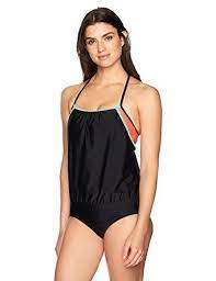 Coastal Blue Women S Active Swimwear 2 In 1 Blouson Tankini Top Blouson Tankini Top Blouson Tankini Tankini Swimsuits For Women