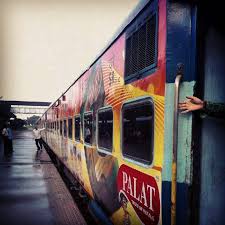 Coloured Train Just Like Indian Culture Mixture Of Colours Mangalore Train Mangalore Photography