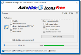 You can narrow your search by entering the program's name (e.g., windows my computer icon) or by using the icon file type (e.g., ico. Autohidedesktopicons 5 05 Auto Hide Desktop Icons Portable Win App