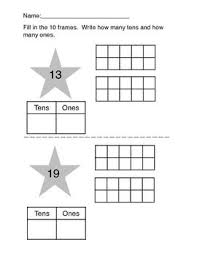 Simple Kindergarten Place Value Worksheets Taking Apart Numbers 11 19 Place Value Worksheets Place Values Worksheets
