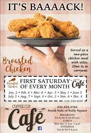We try to make the sully coffee cup cafe a regular stop on trips through iowa and each time have enjoyed a wonderful meal and great people. Coffee Cup Cafe Home Sully Iowa Menu Prices Restaurant Reviews Facebook